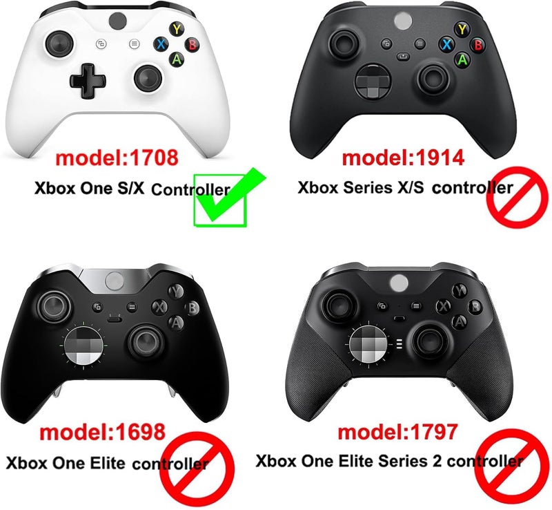 VANPARK Housing Shell Set Replacement, Front Case Cover Backplate Only Compatible with Xbox One S/X Controller(Model 1708)(Controller is NOT Included) - Image 2